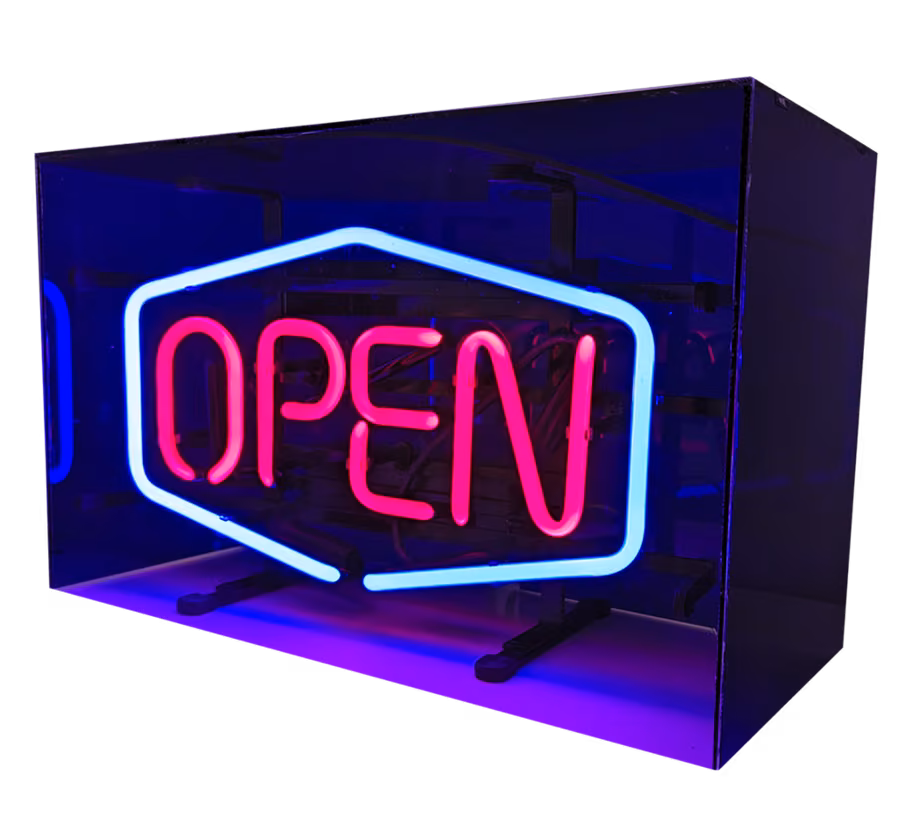 Leuchtschild "Open"