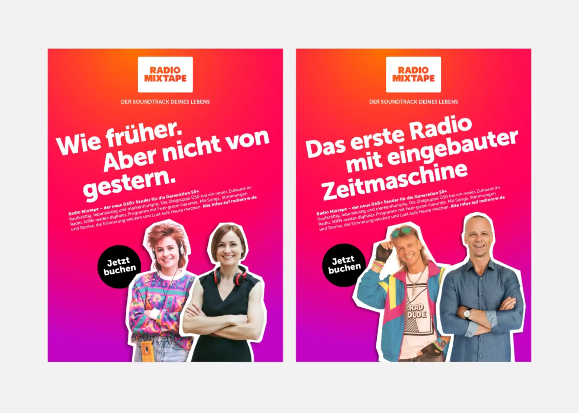 Radio Mixtape B2B Kampagne »Wie früher aber nicht von gestern«