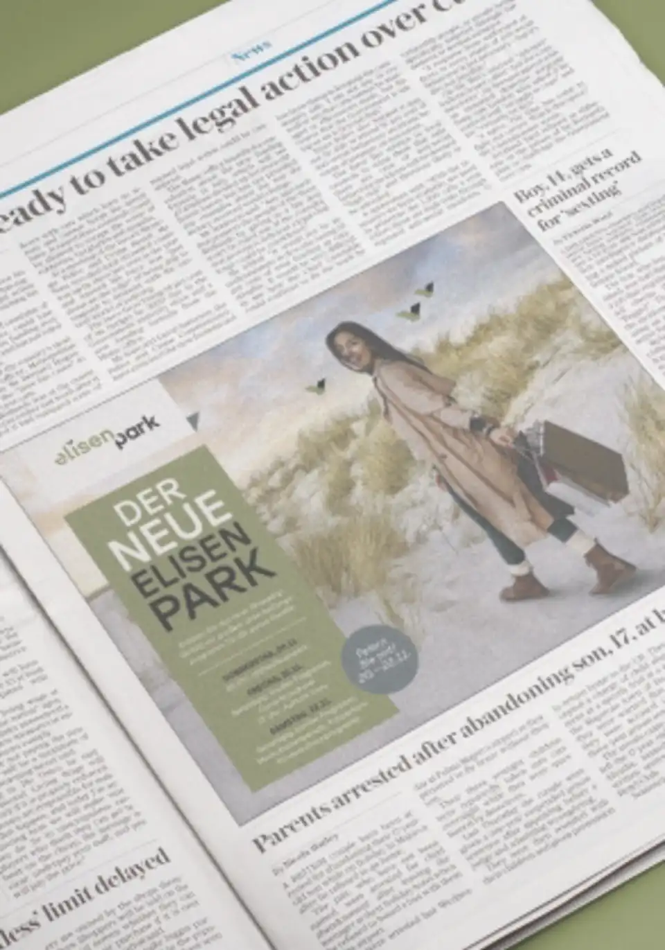 Elisen Park Anzeige Zeitung