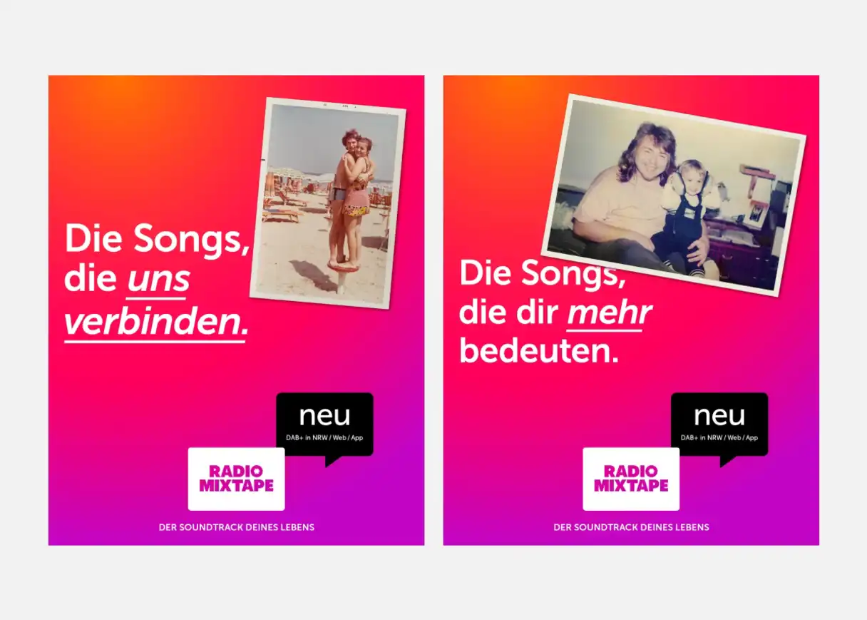 Radio Mixtape Kampagne Memories »Die Songs, die uns verbinden.«