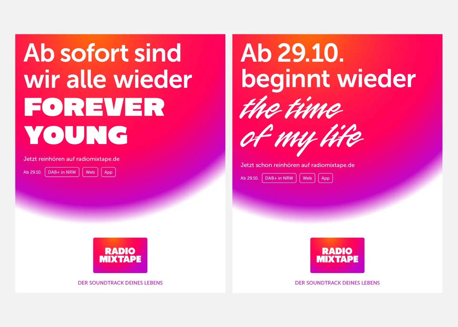 Ab sofort sind wir alle wieder FOREVER YOUNG. Ab 29.10. beginnt wieder the time of my life